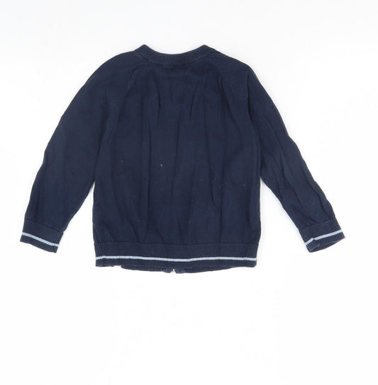 Vertbaudet Girls Blue Jacket Size 4 Years