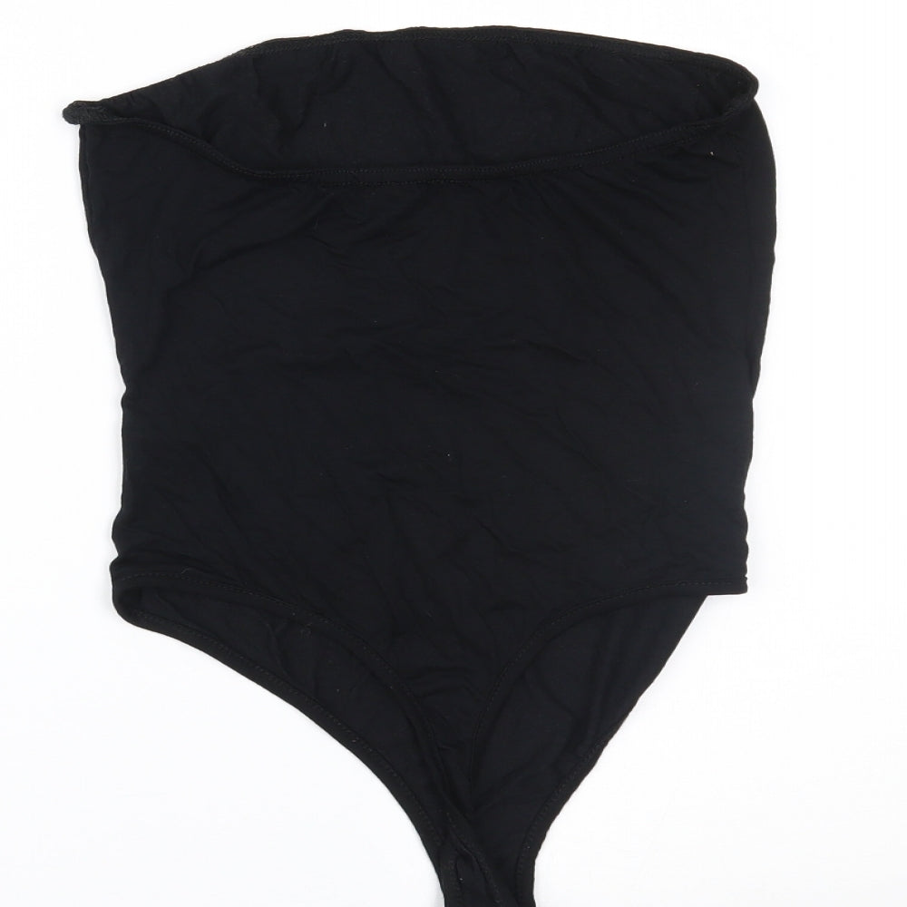 PRETTYLITTLETHING Womens Black Bodysuit One-Piece Size 10
