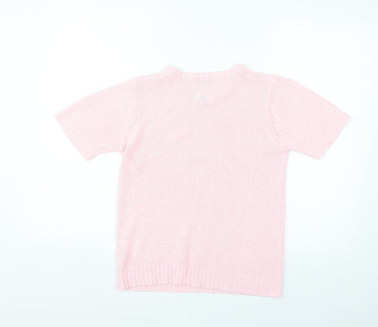 Damart Girls Pink Pullover Jumper Size 10-11 Years