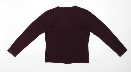 Womens UK Size 10 Sara Purple Cardigan Jumper