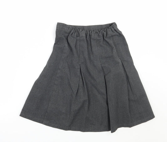 Marks and Spencer Girls Grey A-Line Skirt Size 8-9 Years