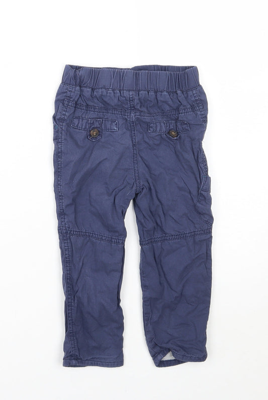 M&Co Boys Blue Cargo Trousers Size 18 Months