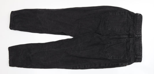 Denim & Co. Womens Black Mom Jeans Size 10 L26 in