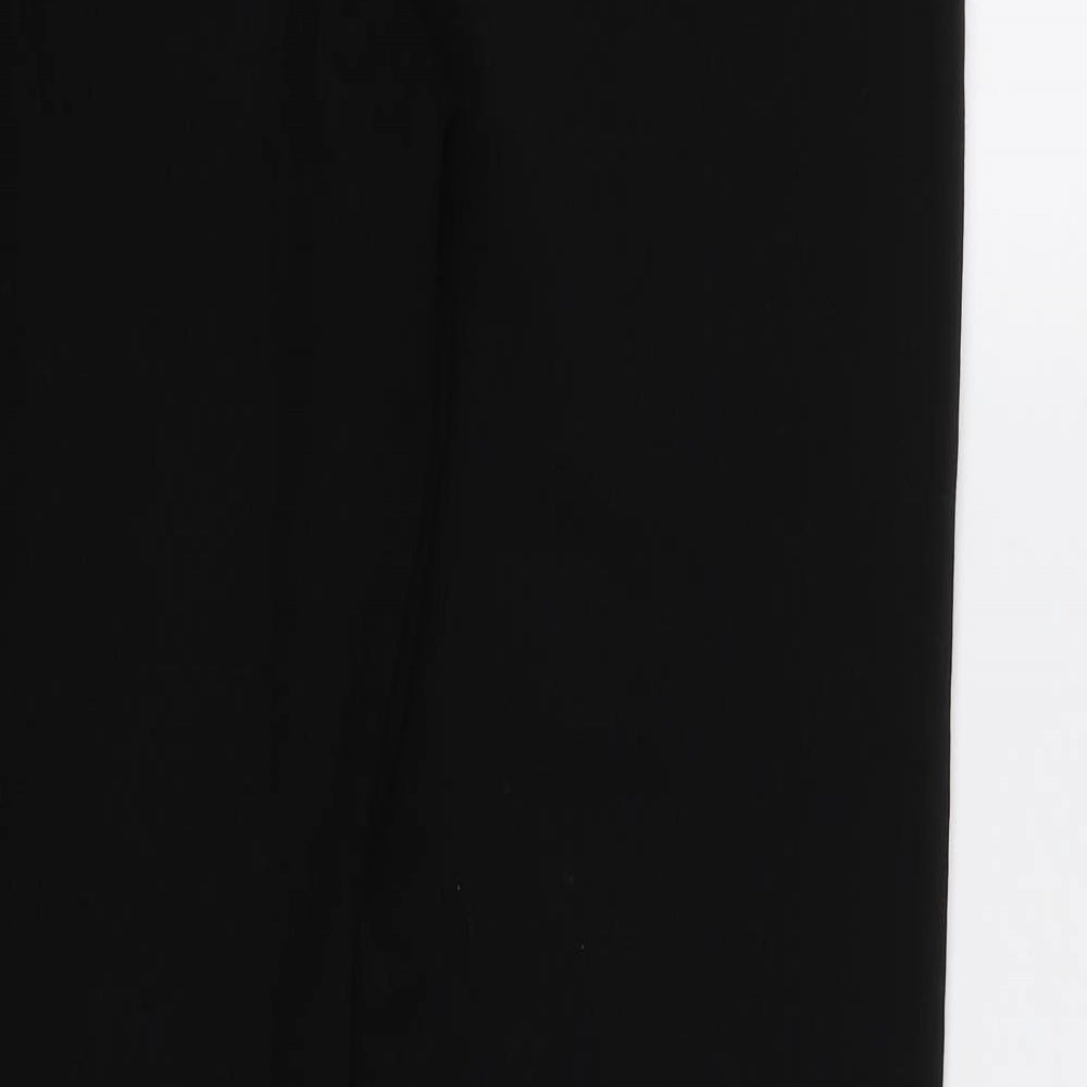 Womens UK Size 12 M&S Regular Fit Dress Pants Black Trousers