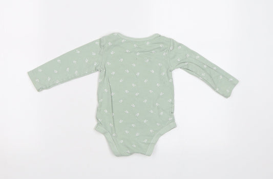 TU Baby Green Floral Romper One-Piece Size 9-12 Months