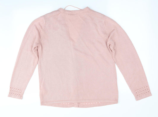 Damart Womens Pink Cardigan Jumper