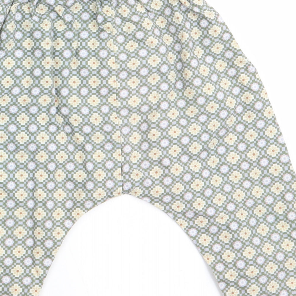 Happyology Girls Green Floral Cargo Trousers