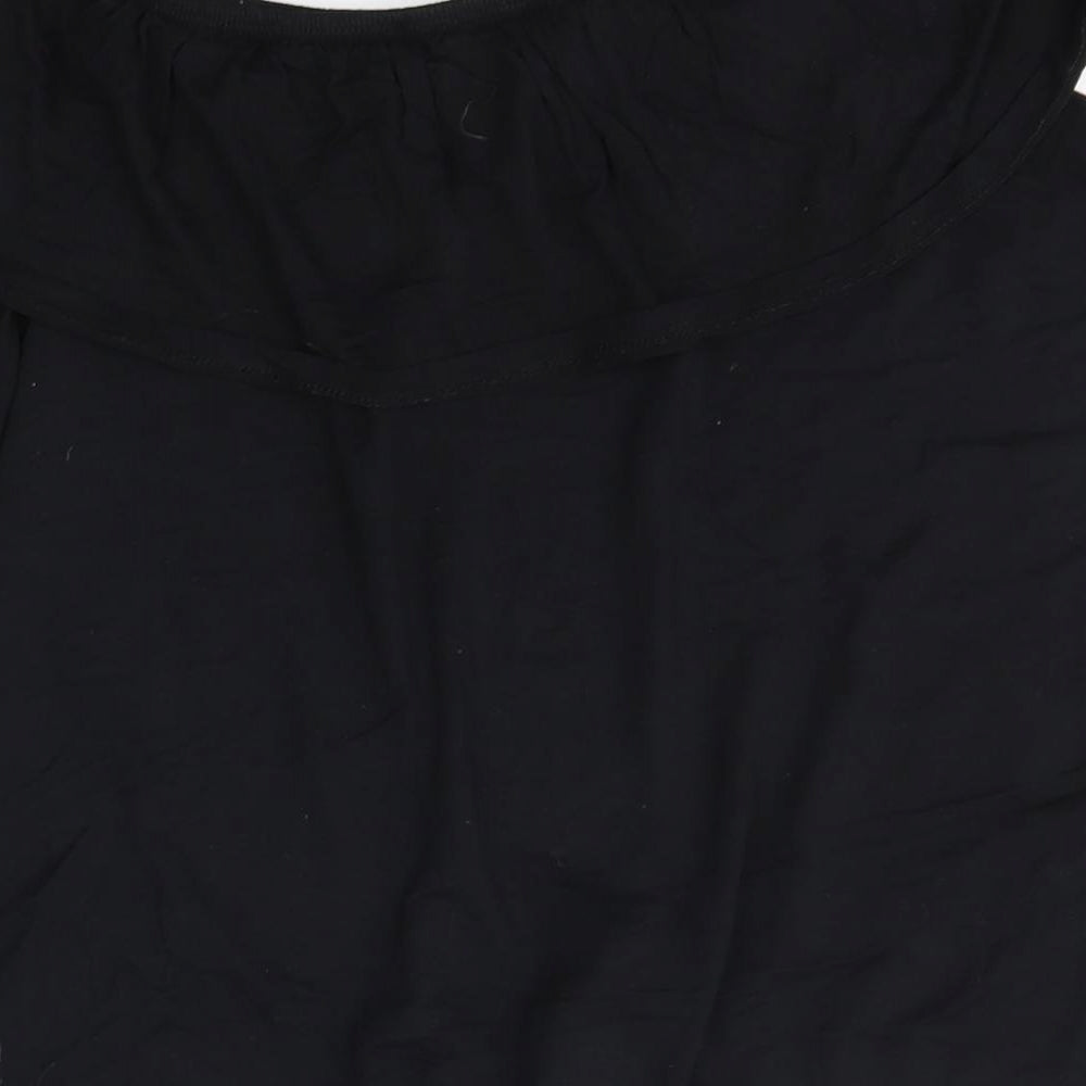 George Womens Black Basic Blouse Size 12