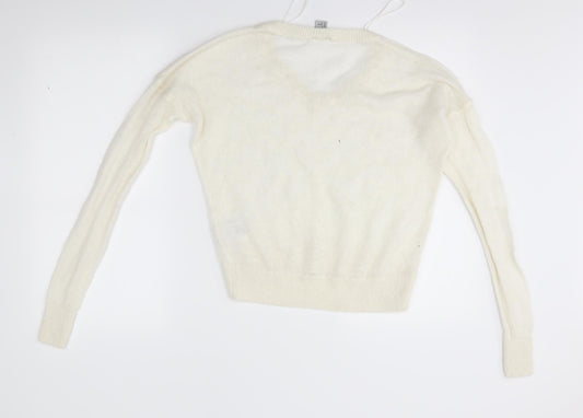 Womens UK Size S H&M Ivory Pullover Jumper