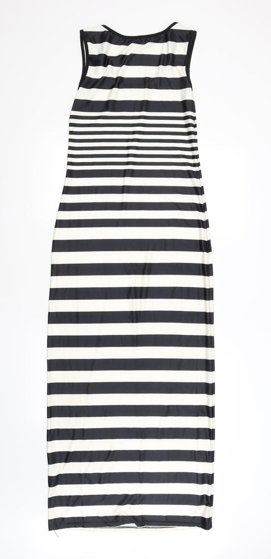 Preworn Womens Multicoloured Striped Pencil Dress