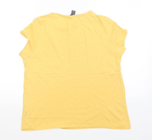 Primark Womens Yellow Basic T-Shirt Size 12
