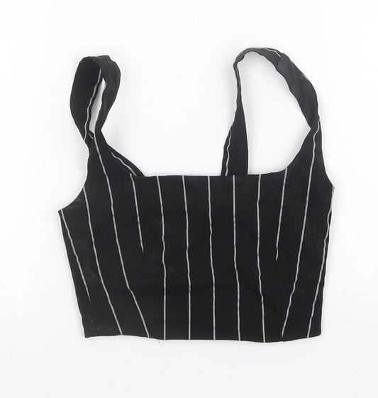Divided by H&M Womens Black Striped Basic Tank Size 4