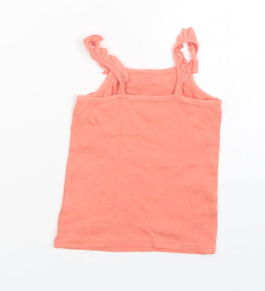 Matalan Girls Orange Basic Tank Size 2-3 Years