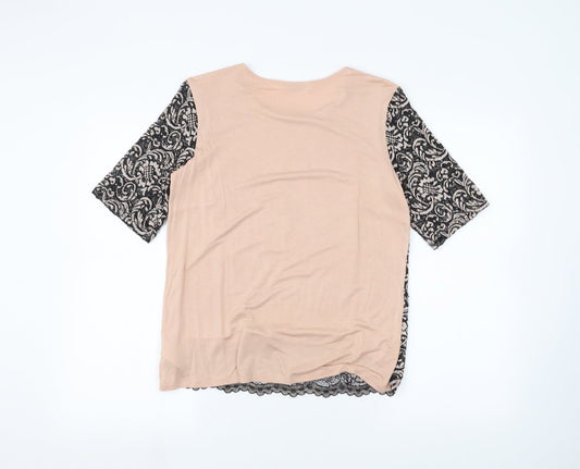 Womens UK Size 10 Marks and Spencer Pink Basic T-Shirt
