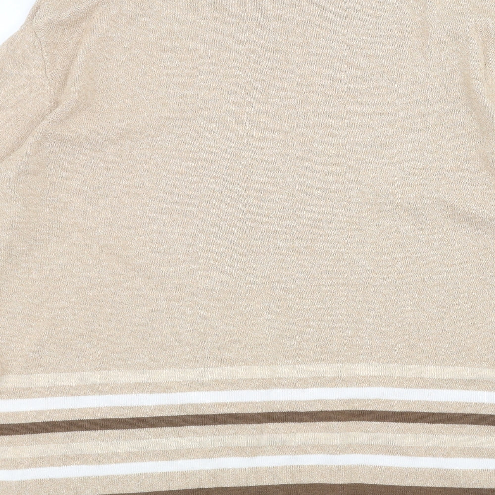 Womens UK Size 10 Principles Brown Basic T-Shirt
