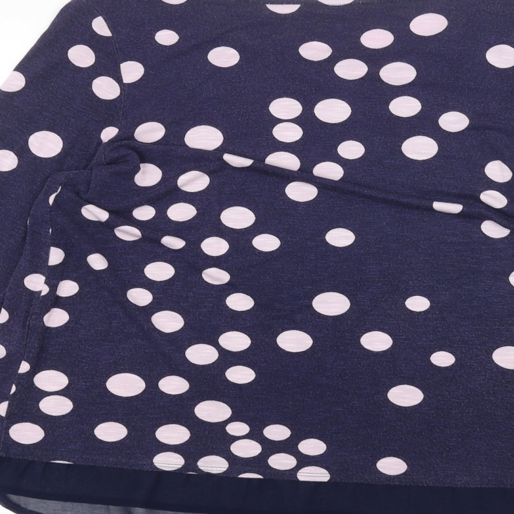 Womens UK Size 12 Roman Blue Basic T-Shirt