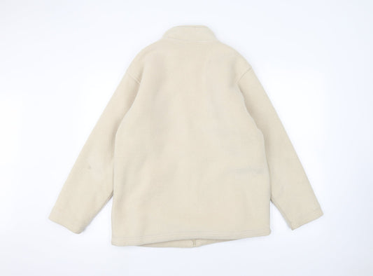 EWM Womens White Full Zip Jumper Size S