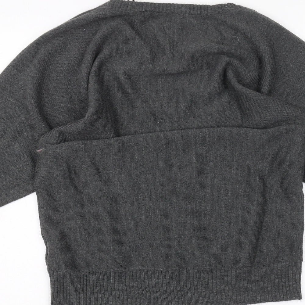 Womens UK Size 12 Golddigga Grey Pullover Jumper