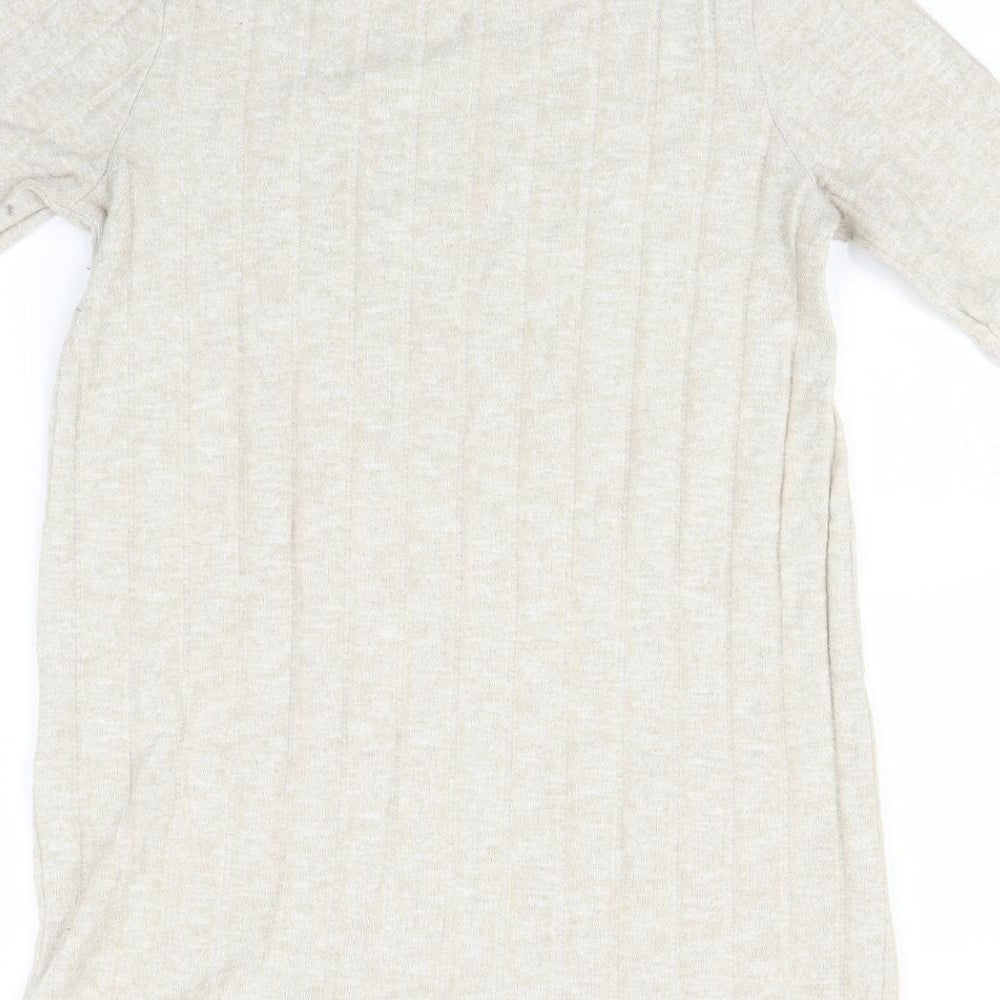 F&F Womens Beige T-Shirt Dress Size 8