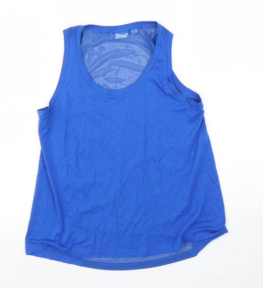 Additional front view of Crivit women’s blue tank, size S