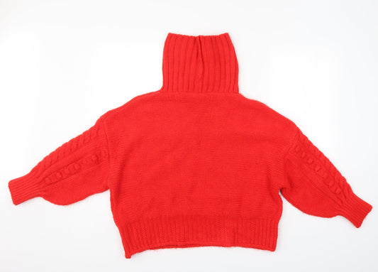 George Womens Red Henley Jumper Size L