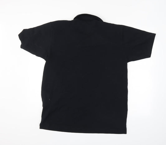 Cotton Traders Mens Black Polo