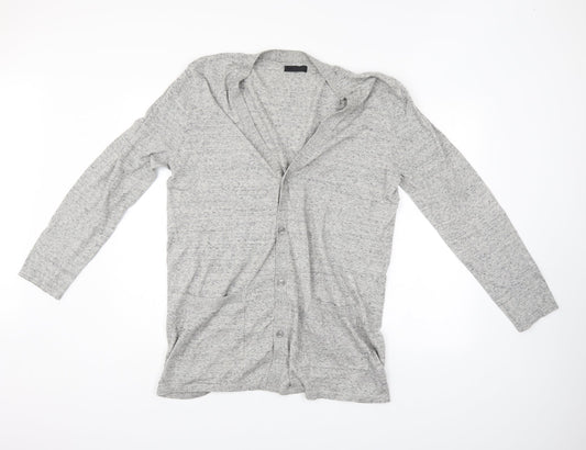 Additional front view of ASOS women’s grey cardigan jumper, size XL