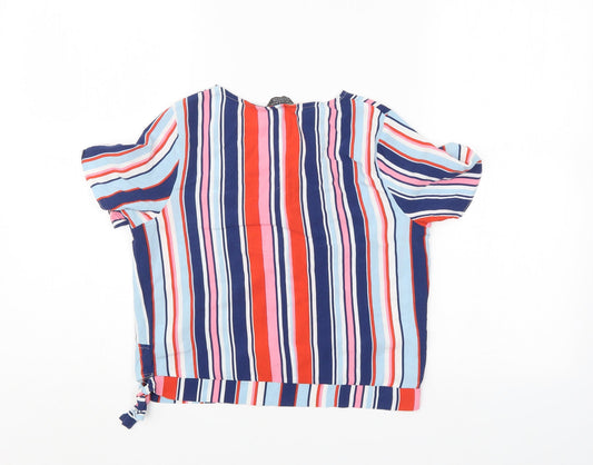 Primark Girls Multicoloured Striped Wrap Blouse Size 12-13 Years