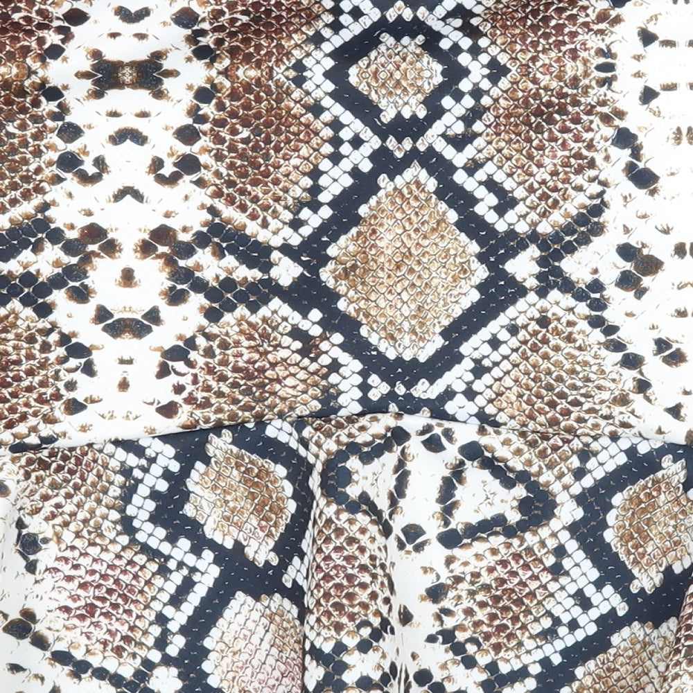 Nasty Gal Womens Multicoloured Animal Print  A-Line Skirt Size 12