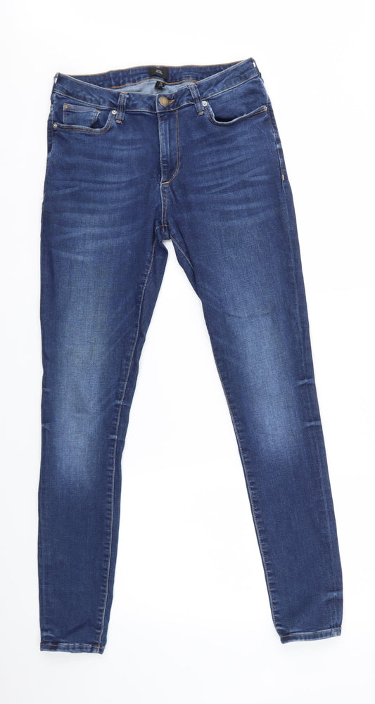 Womens UK Size S River Island Slim Fit Skinny Blue Jeans