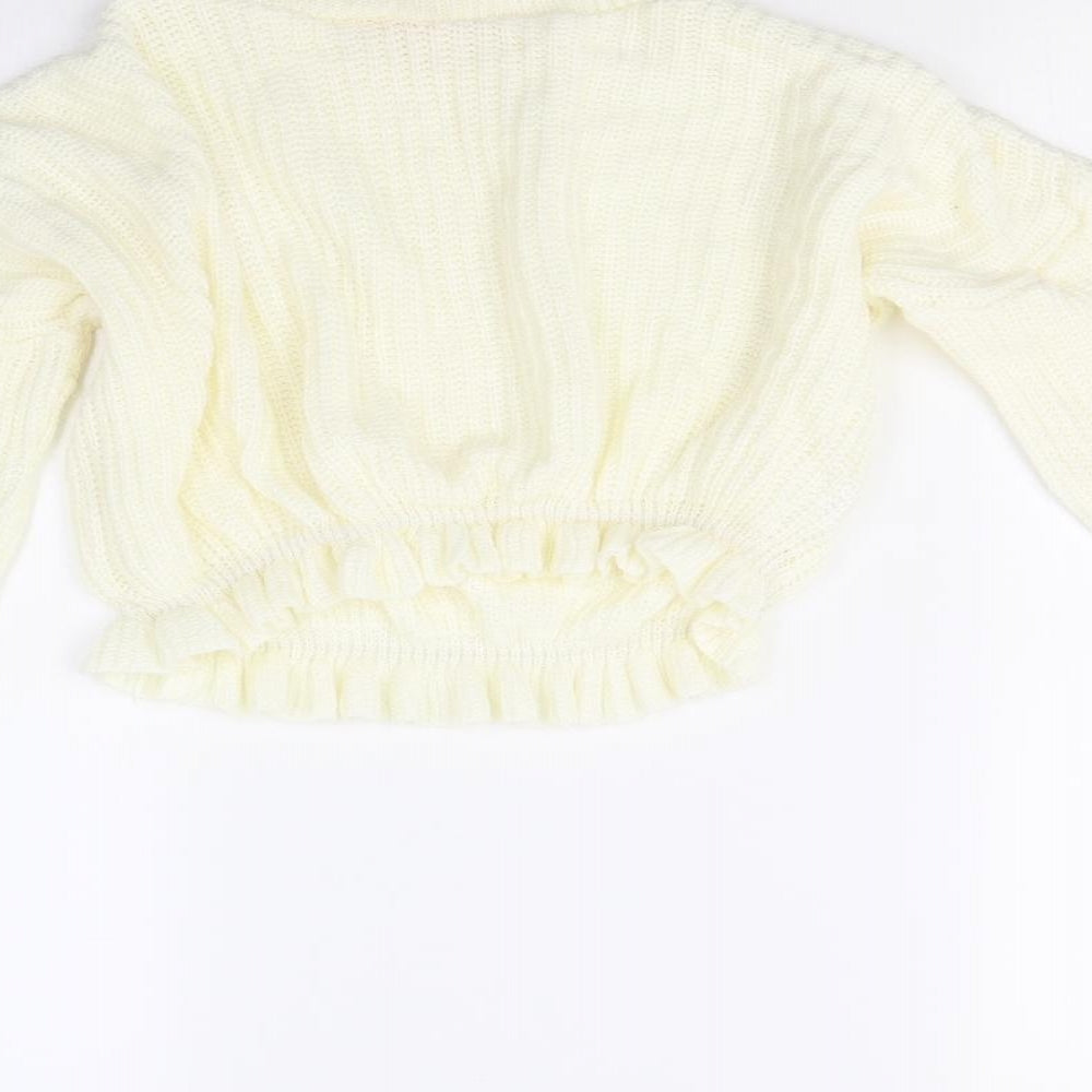 Womens UK Size S Preworn Ivory Pullover Jumper