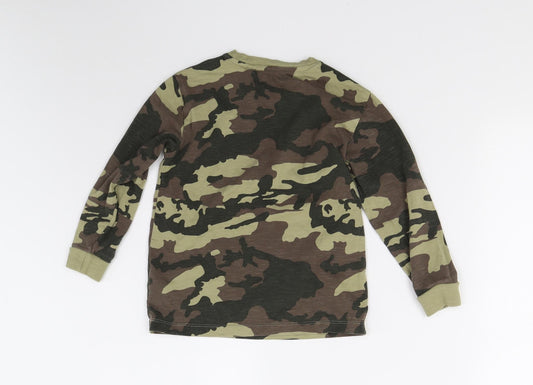 NEXT Boys Green Camouflage Basic T-Shirt Size 5 Years