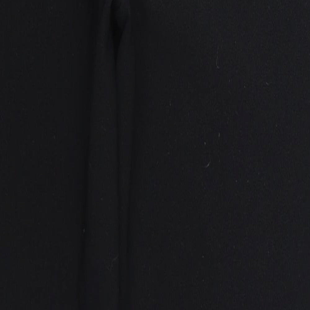 Womens UK Size 8 Preworn Regular Fit Black Trousers