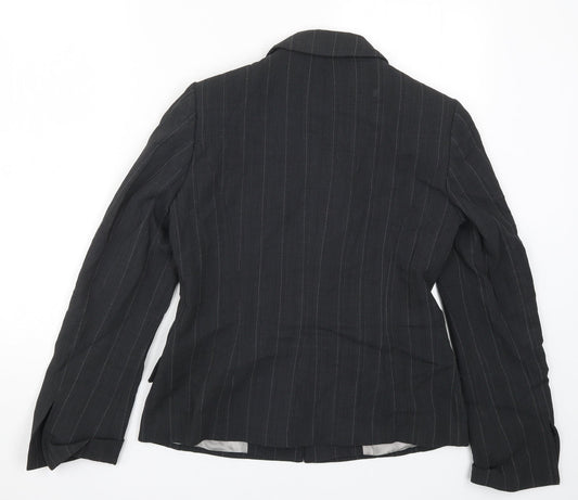 Principles Womens Grey Striped  Jacket Suit Jacket Size 10