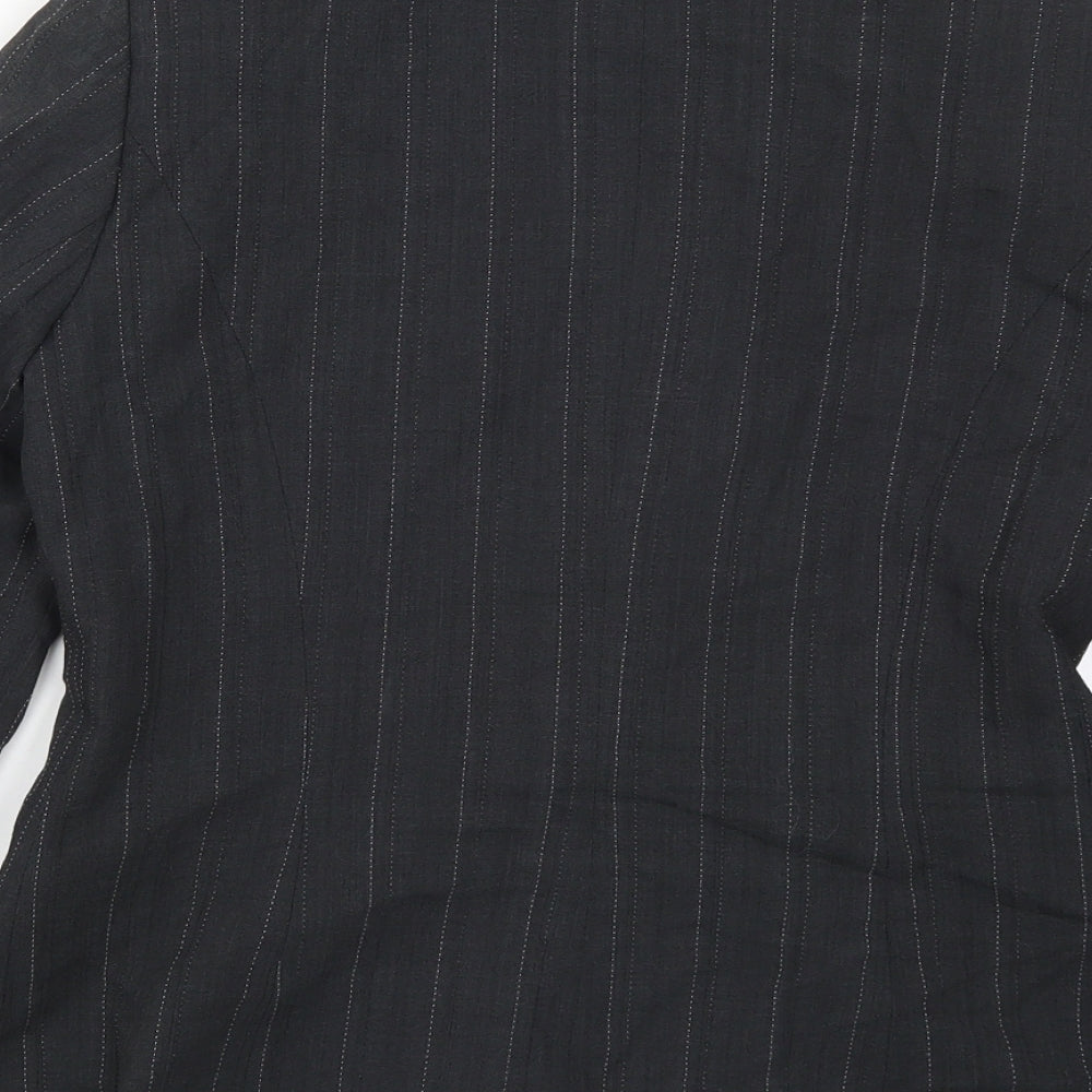 Principles Womens Grey Striped  Jacket Suit Jacket Size 10