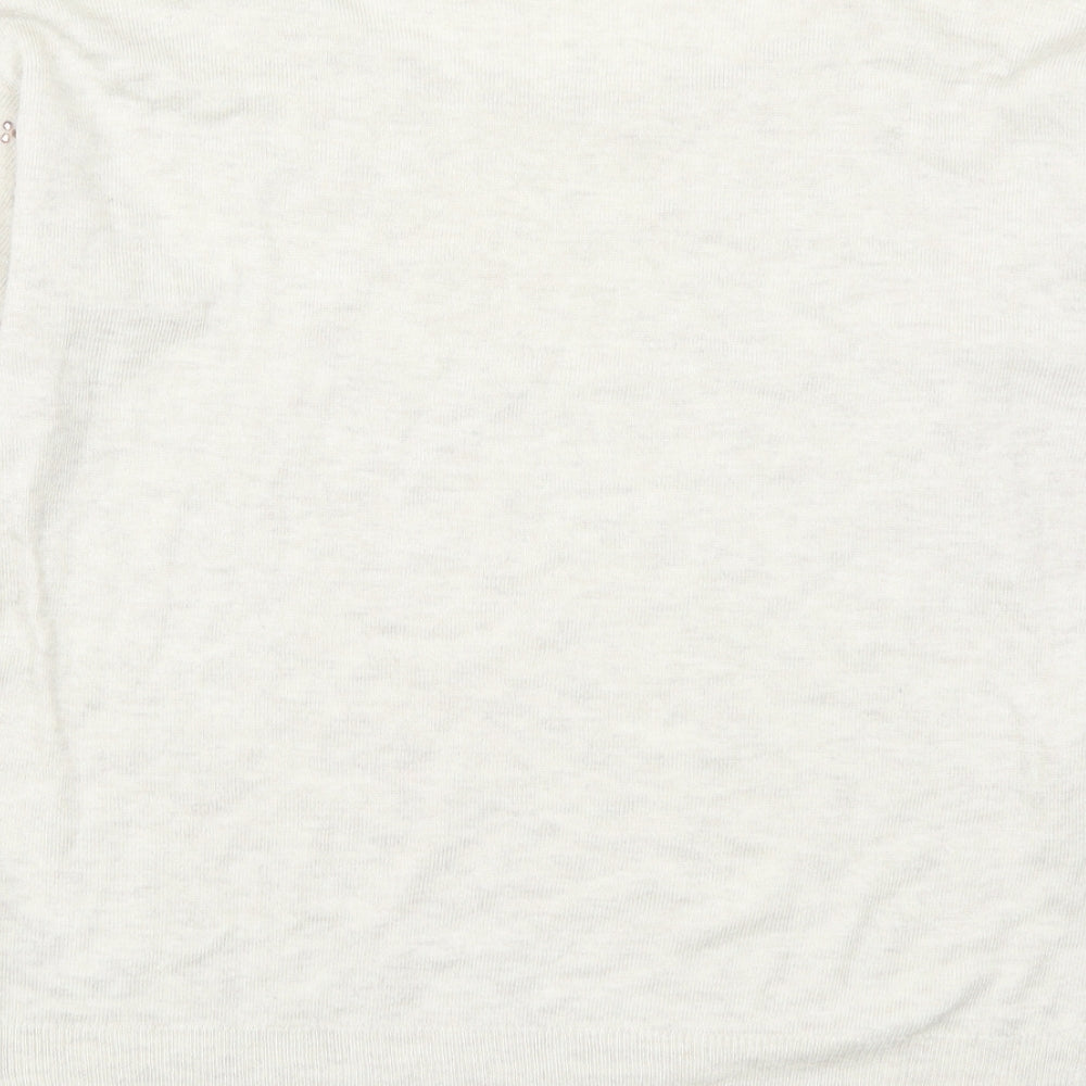 F&F Womens Beige Knit Pullover Jumper Size 6