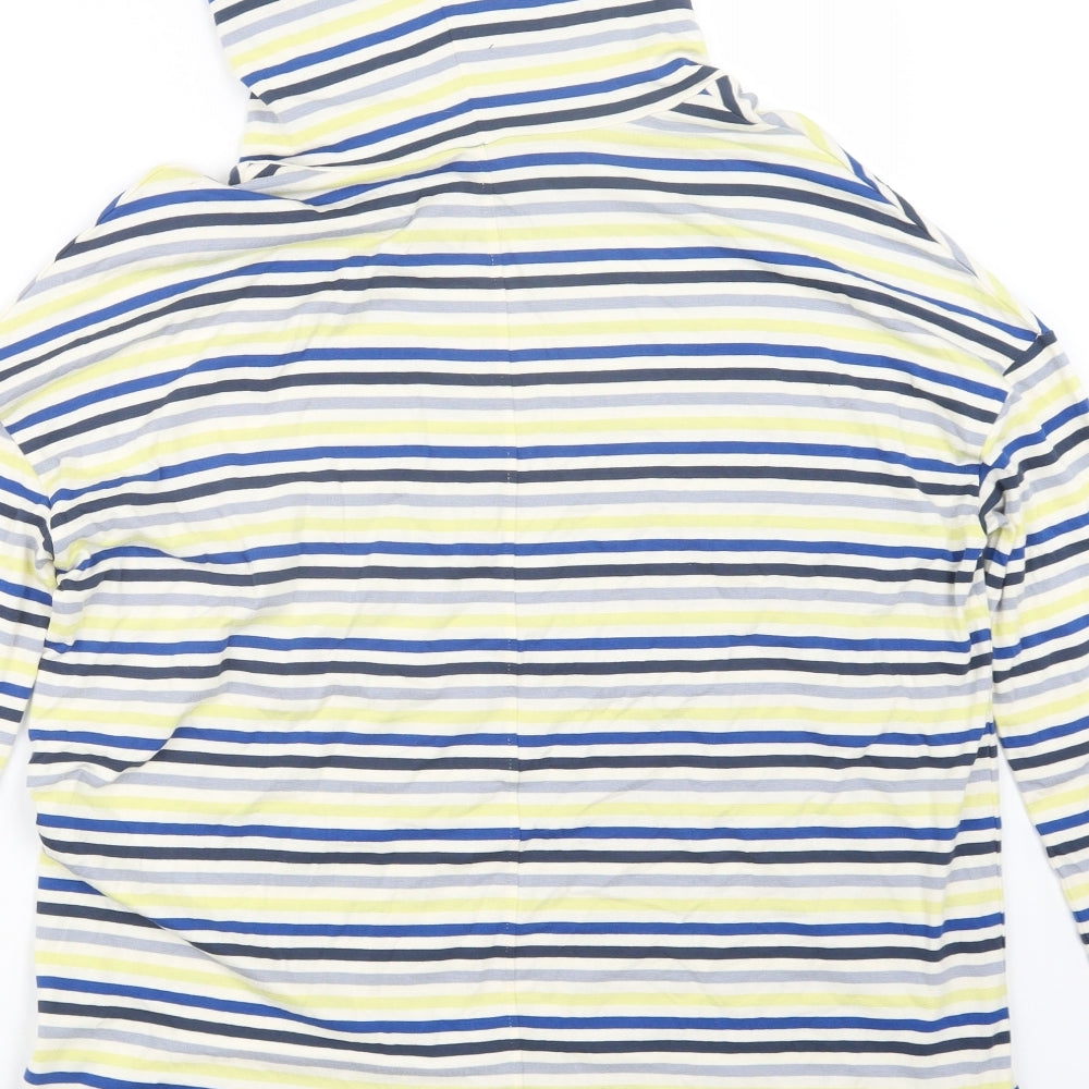 Womens UK Size S EAST Blue Basic T-Shirt