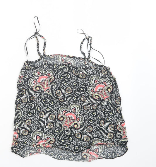 F&F Womens Black Geometric Basic Tank Size 10