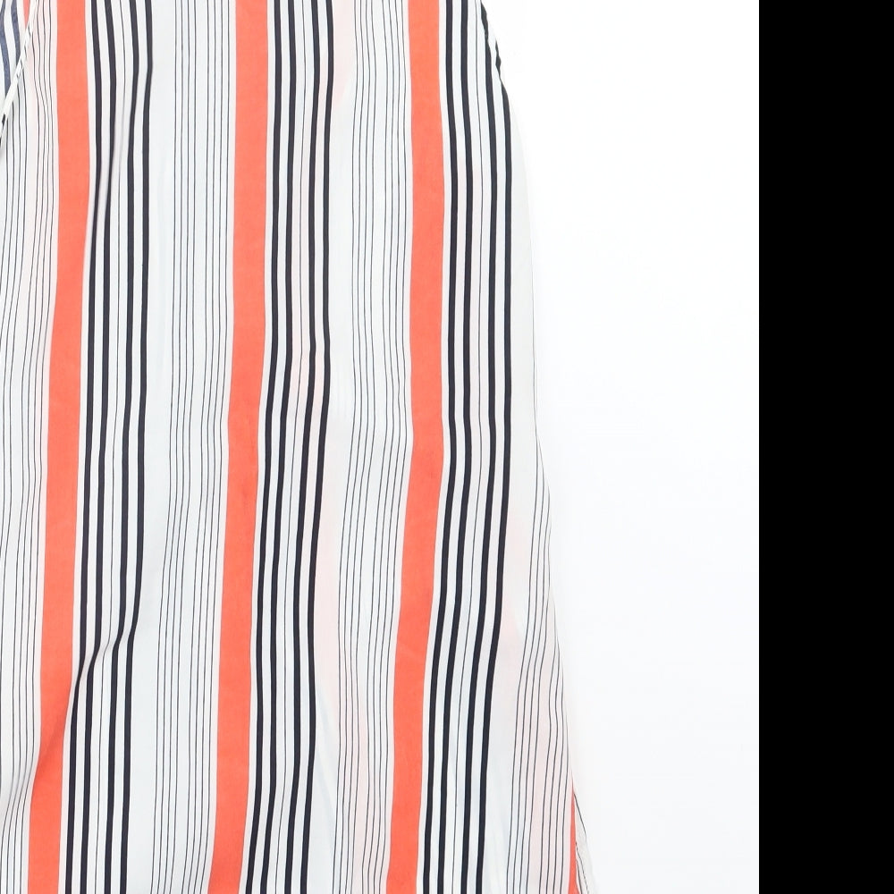 Parisian Womens Pink Striped Basic Button-Up Size 10