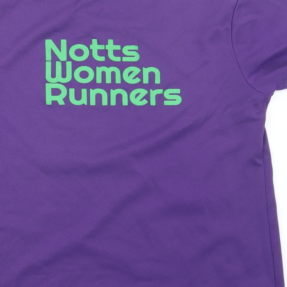 Awdis Womens Purple Basic T-Shirt Size M