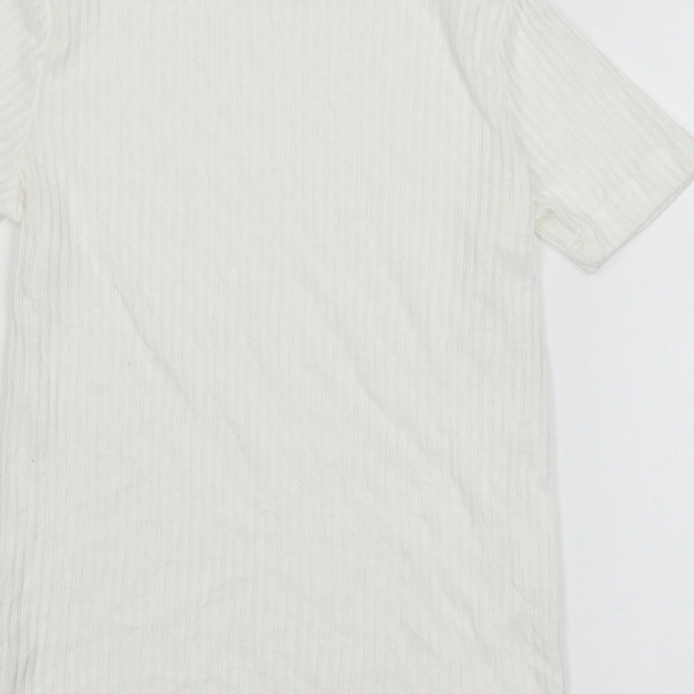 Womens UK Size 8 Atmosphere White Basic T-Shirt