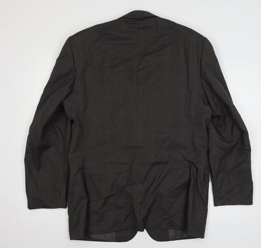 House of Fra Mens Grey Check Jacket Suit Jacket Size L