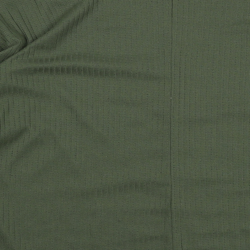 Boohoo Womens Green Jersey Pullover Jumper Size 12