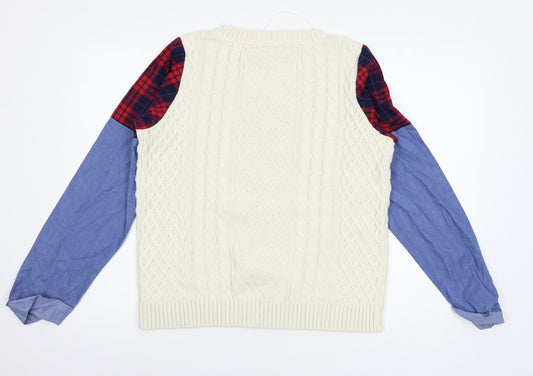 Noisy may Womens Ivory Knit Pullover Jumper Size 8