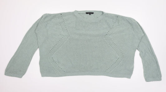 Womens UK Size XL Peacocks Green Pullover Jumper