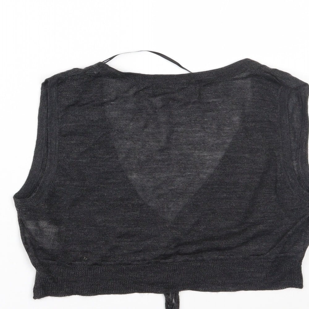Womens UK Size M VERO MODA Grey Cardigan Jumper