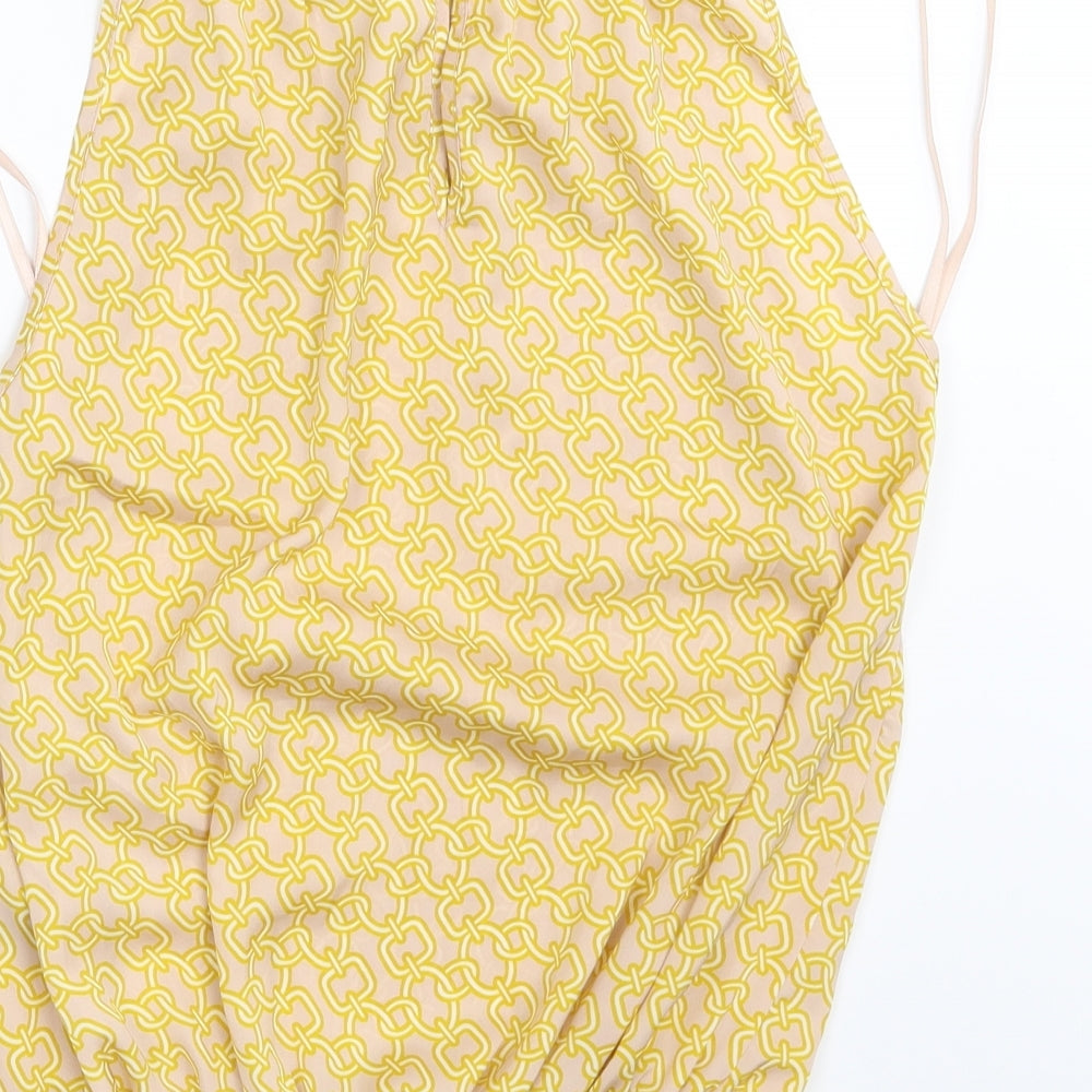 Womens UK Size 6 Dorothy Perkins Gold Basic Blouse