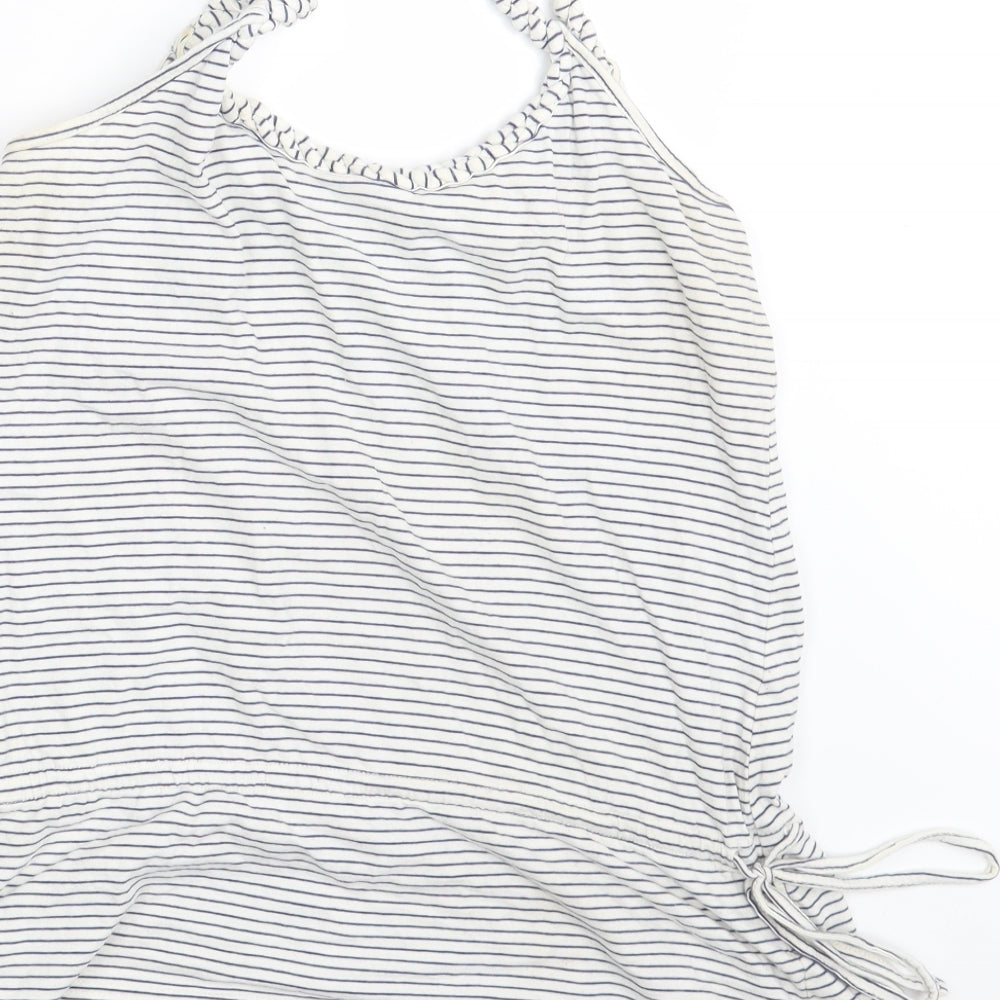 Womens UK Size 12 Preworn White Basic Tank