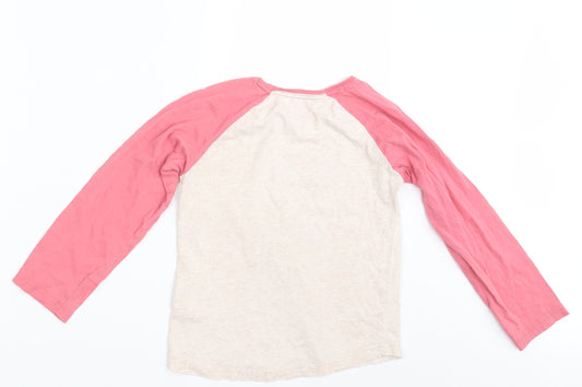 Nutmeg Girls Pink Animal Print Basic T-Shirt One Size - Owl