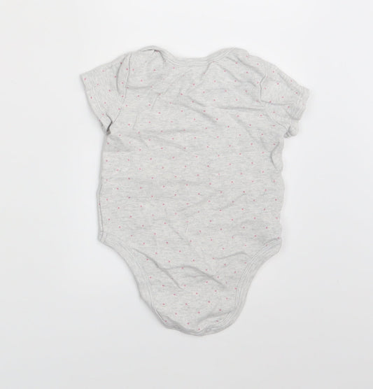 Little Me Baby Grey Polka Dot Basic T-Shirt Size 9-12 Months